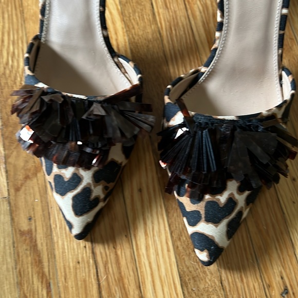 J. Crew Collection Elsie Pumps in Leopard Print with Sequins Size 8.5 - Picture 3 of 7